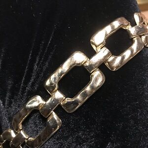 Gold tone Large Link Necklace